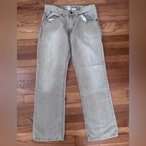 King Of Prides Beige Classic Boot Cut Denim Jeans - Size 36 x 32